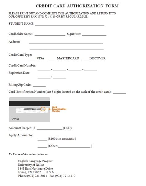 Letter of authorization from utility bill owner. Credit Card Authorization Form template | Credit card ...