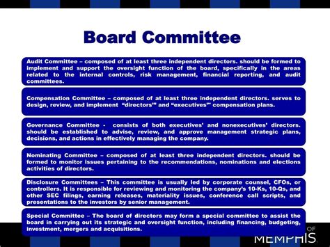 Ppt Board Committee Roles And Responsibilities Powerpoint