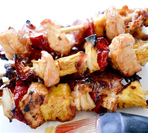 This bbq chicken bacon pineapple kabobs recipe is one of my favorite grilled bbq chicken dinners! Bacon, Pineapple, Chicken Kabobs - Recipe Diaries