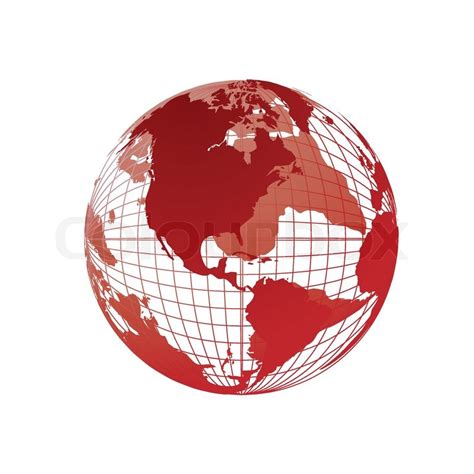 World Map 3d Globe Stock Vector Colourbox