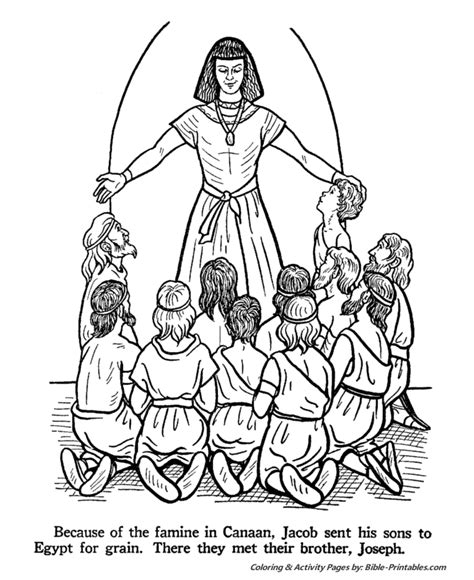 Joseph in Egypt Bible Story Coloring Page | Bible coloring pages, Bible coloring, Joseph in egypt