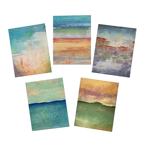 Vertical Abstracts Greeting Cards 5 Pack Heather Haymart Fine Art
