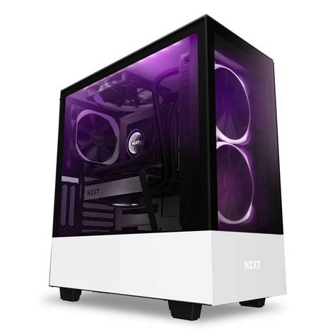 Nzxt H Elite Black White Premium Mid Tower Atx Rgb Case Tg Gaming Case