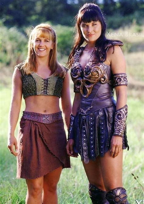 Lucy Lawless With Renee O Connor SexyWomanOfTheDay Warrior