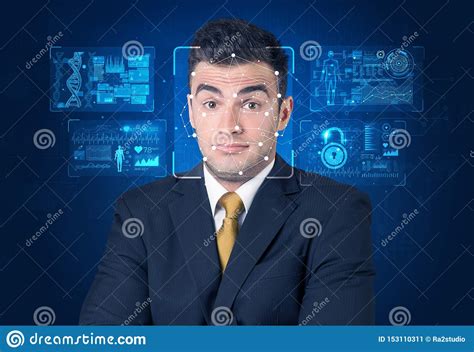 facial recognition system concept stock image image of recognition identification 153110311