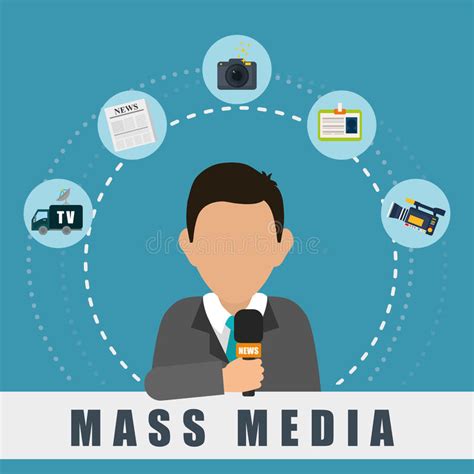 News Media And Broadcasting Stock Vector Illustration Of Report