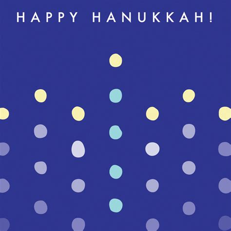 Minimalist Hanukkah Menorah Card Hand Drawn Dots Afrimod