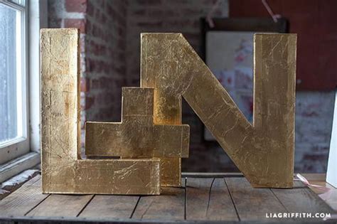 I Love These Gold Leaf Letters Pick Up Some Of Those Large Cardboard