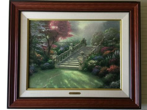 Thomas Kinkade Stairway To Paradise Highlighted Canvas Limited Edition