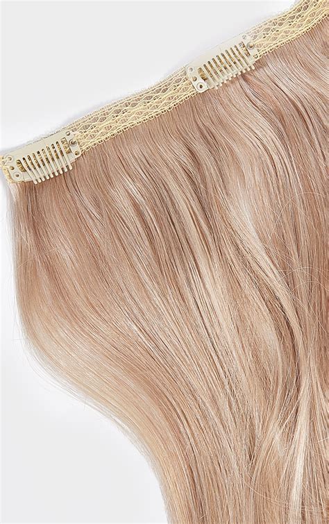 Beauty Works Double Hair Set Weft Extensions à clipser cm Barley Blonde PrettybabeThing FR
