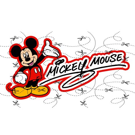 Svg File Mickey Mouse Signature Title Digital Scrapbooking Etsy