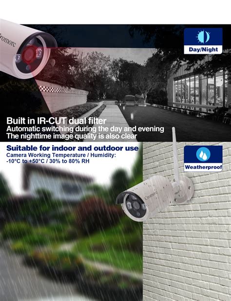 Cromorc 3mp Surveillance Bullet Camera Weatherproof Outdoor Indoor 3