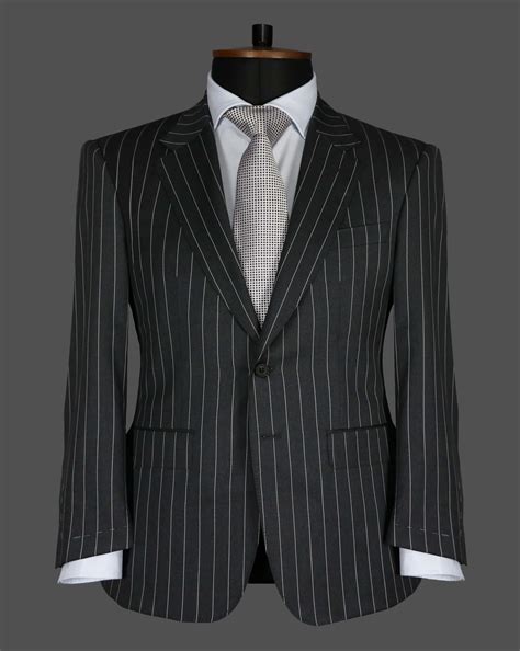 Tla007 Grey Pinstripe Suit Lutwyche Tla