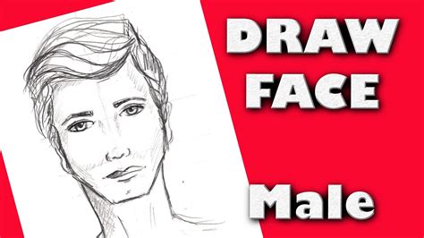 How To Draw Male Face Step By Step Drawing Tutorial Using Basic