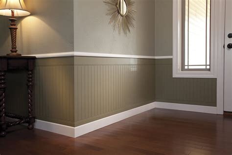 Paint the grooves with a paint brush. Half Wall | Paneling makeover, White wood paneling, Wood ...