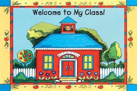 Teacher Created Resources Schoolhouse Welcome To My Class Postcards