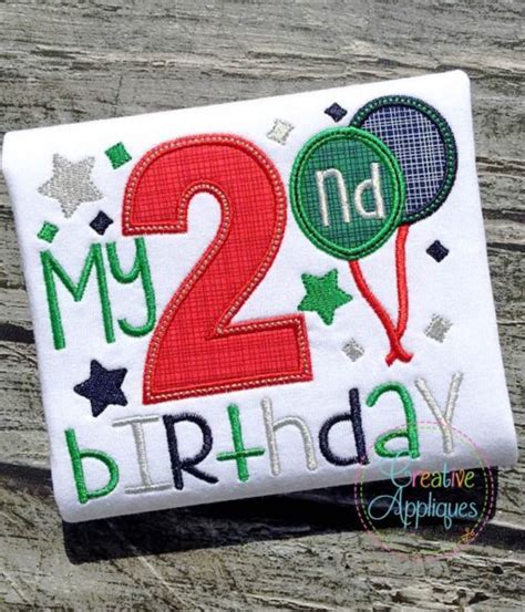 My 2nd Birthday Applique Creative Appliques