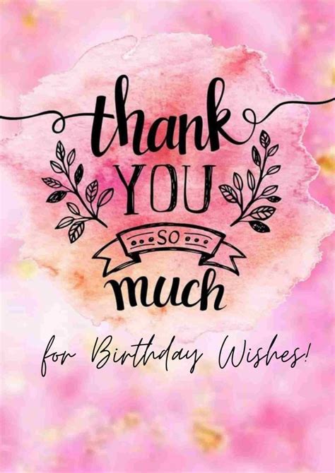 Thank You For Birthday Wishes Gratitude Thank You For Birthday Wishes