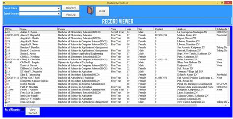 Student Record Viewer Of The Automated Student Record System Download