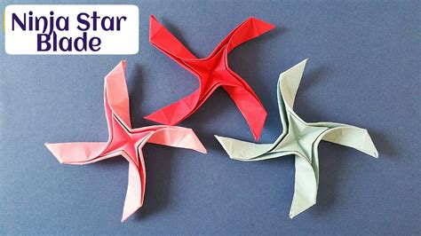 Origami Paper Tiny Ninja Star Blade Shuriken 4 Pointed Single