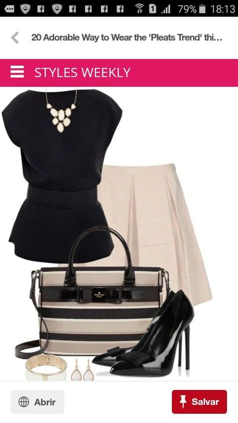 Nude E Preto Elegant Work Outfits Classy Outfits Cute Outfits Style