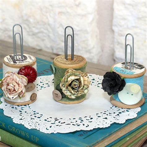 Make A Thread Spool Photo Holder With Buttons Wooden Spool Crafts