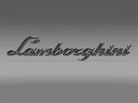 Lamborghini Logo Letters 3d Model Flatpyramid