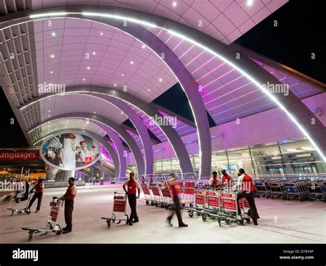Modern Architecture At Terminal 3 At Dubai International Airport United