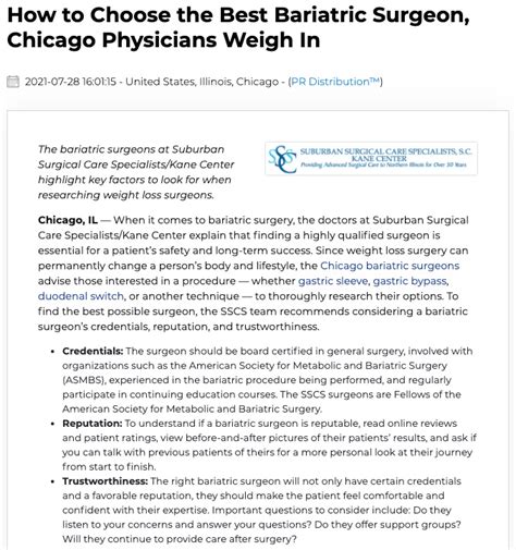 How To Choose The Best Bariatric Surgeon Chicago Physicians Weigh In