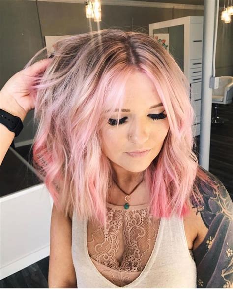 Cassandra Huertas Pink Ombré Hair Pink Balayage Pastel Pink