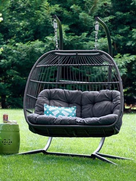 Great savings & free delivery / collection on many items. Luxury 2 Person Double Outdoor Patio Hanging Egg Swing ...