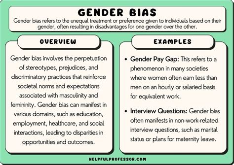 Gender Bias Examples Definition