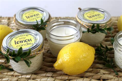 Diy Lemon Scented Soy Candle With Free Printable Scented Soy Candles