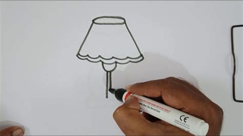 How To Draw A Table Lamp For Kidstable Lamp Drawing Step By Step Youtube