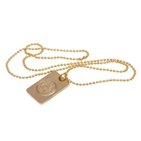 Buy Leicester City Fc Gold Plated Dog Tag And Chain Football Heaven