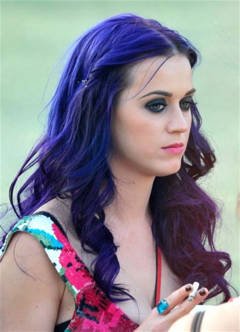 Katy Perrys All New Purple Velvet Hair Color Lubas