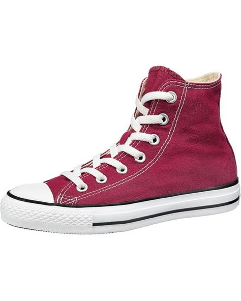 Converse Adult Chuck Taylor All Star Hi Top Trainers In Maroon Red