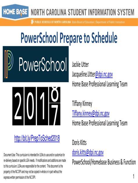Fillable Online Powerschool Prepare To Schedule Nc Sis Fax Email