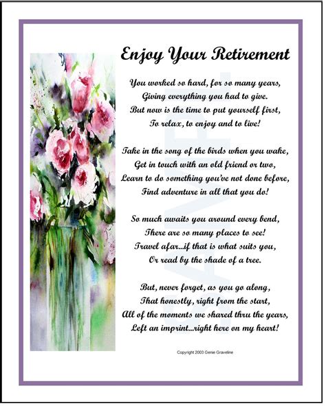 Retirement Poem, DIGITAL DOWNLOAD, Retirement Gift, Retirement Present