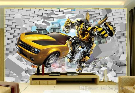 Images & pictures of transformers wallpaper download 13 photos. Transformers Photo Wallpaper Bumblebee Wall Mural 3D ...