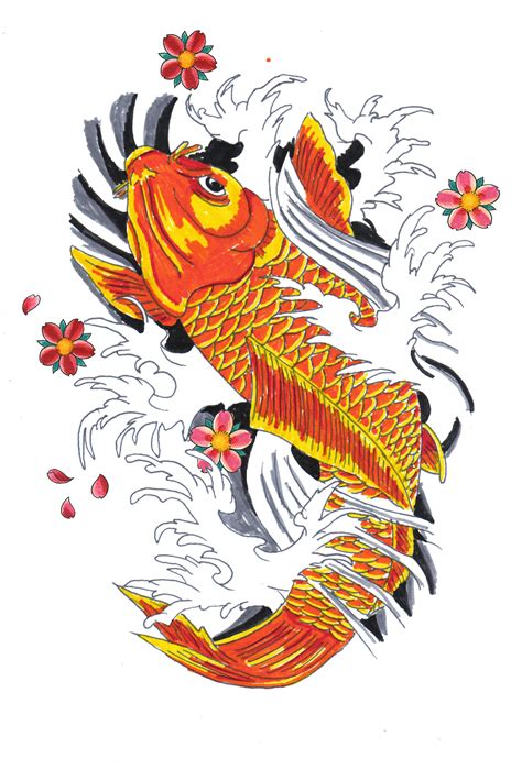 Traditional Japanese Koi Fish Tattoo Designs Tattoos Gallery