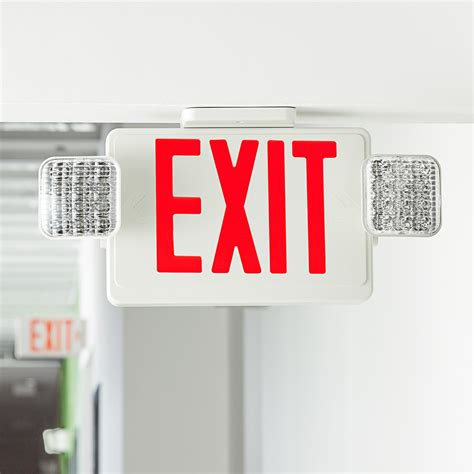 Lavex Industrial Remote Capable Red Led Exit Sign Emergency Light
