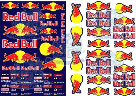 Redbull Racing Decals For 124 Scale Model Cars My Custom Hot Wheels
