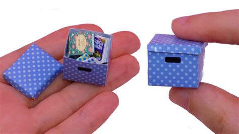 Diy Miniature Paper Storage Box How To Make Miniature Things Youtube