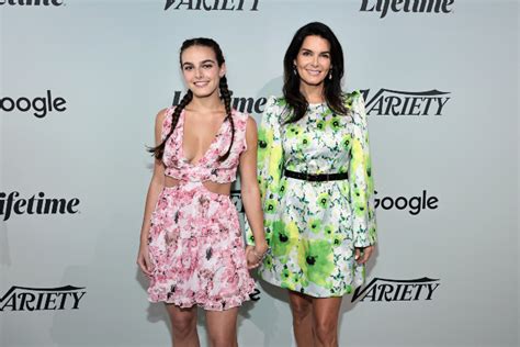 Angie Harmon And Lookalike Daughter Finley Faith Twin In Floral Dresses