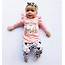 2019 Cute Baby Girl Clothes Pink You Make Smile Long Sleeve Top  Pant