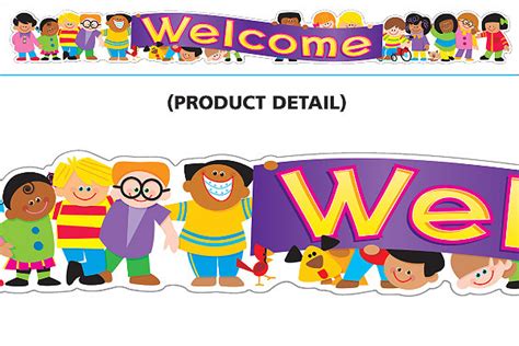 Display Banners Classrooms Welcome Message Multi Cultural Design