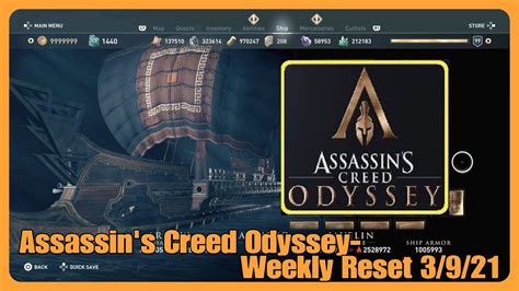 Assassin S Creed Odyssey Weekly Reset 3 9 21 YouTube