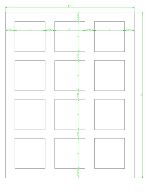 2x2 Inches Printable Blank Waterproof Square Labels With Free Templates