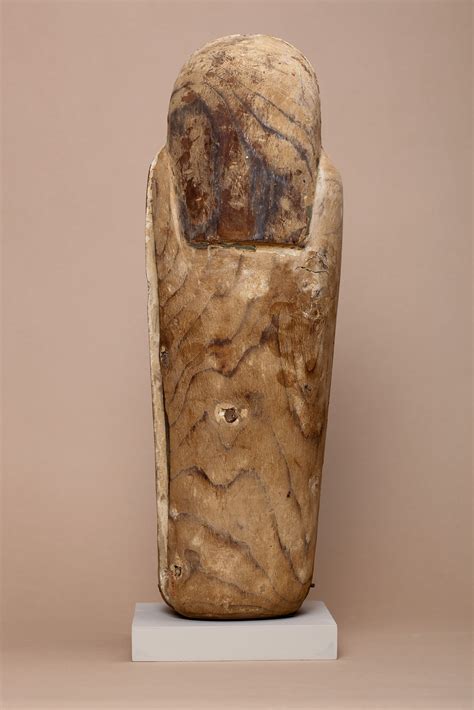 Anthropoid Coffin Form Canopic Container Inscribed With The Name Of